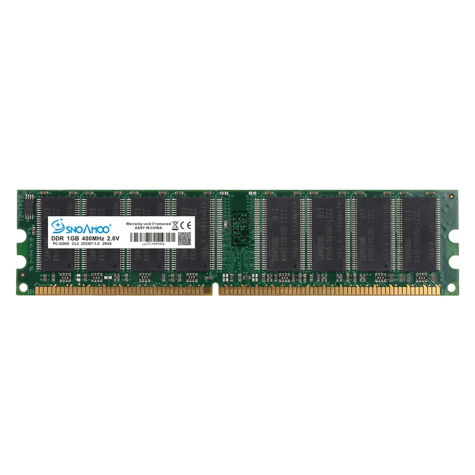 SNOAMOO Настольный ПК ram s DDR 333MHz 1GB ram PC-2700U DDR1 400MHz DIMM Non-ECC компьютер 184Pin настольная память срок службы