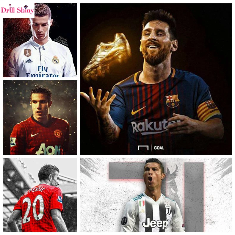 

DIY Diamond Painting "Famous football/Soccer player" Diamond Embroidery Cross Stitch Full Square/Round Drill Decoration Home