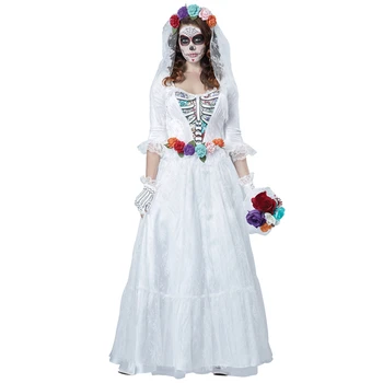 

New Arrivals 2015 La Novia Muerta Zombie Bride Costume Scary Costumes Skeleton Costumes and Day of the Dead Costume L15263