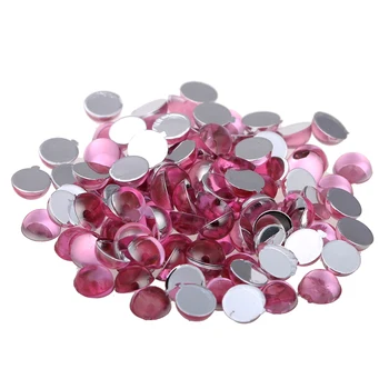 

Flatback Many Sizes Light Pink Color Half Round Facets Acrylic Beads Nail Art Glue On Rhinestones DIY Craft Jewelry Decorations