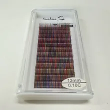 12 линий/лоток смешивания Цвета Радуга Цветной наращивание ресниц отдельные ресницы, красочные наращивания ресниц косметика инструменты