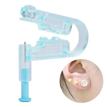 

2PCS/Set Disposable Aseptic Ear Piercing Gun Safe Sterile Painless Ear No Pain Ear Piercing Tool Kit + Alcohol Prep Pads Women