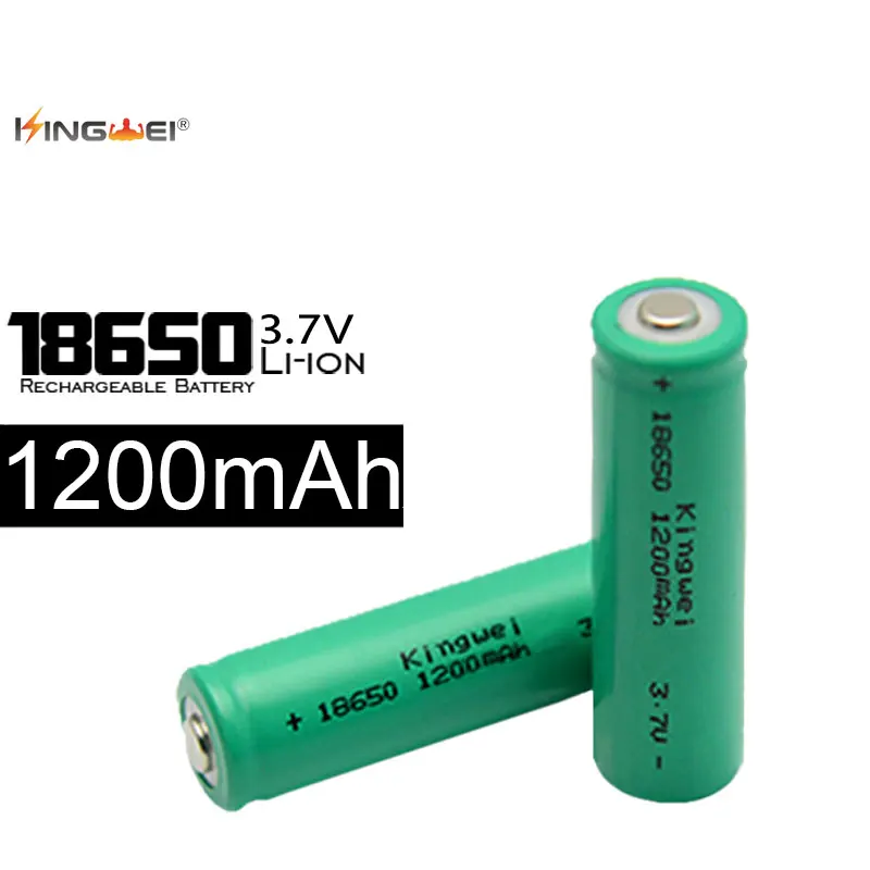 Большая скидка, 30 шт/партия 18650 3,7 V перезаряжаемая батарея 1200 mAh для светодиодный фонарик