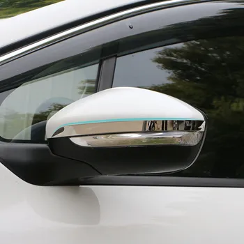 

2Pcs/Set Stainless Steel Car Rearview Mirror Protect Strips Rear View Mirror Sticker for Peugeot 2008 208 2014 - 2017