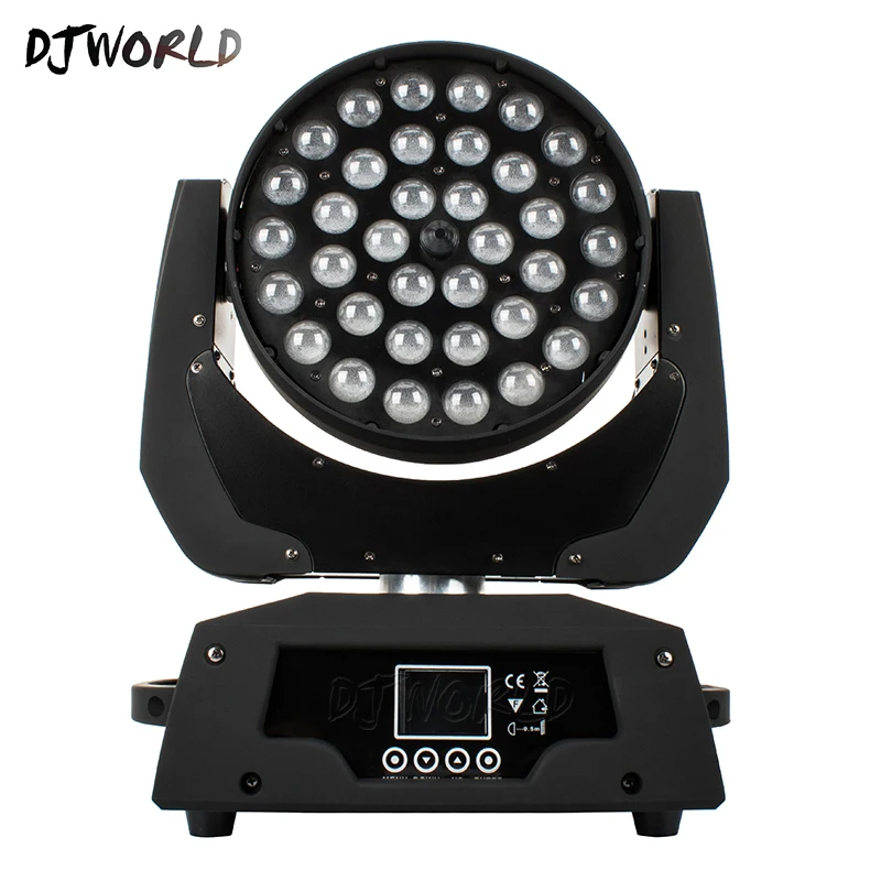 

Bright LED Wash Zoom 36x12W RGBW Moving Head Lighting (key board) DJ Light Render 6 Color In Hall Stage Disco Bar Night Club