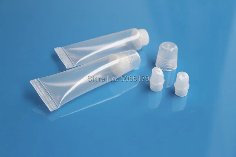 

12-15ml Empty Portable Squeezable Lip Paint Oil Refillable Container, Clear Plastic Soft Hose Tube for Lipgloss, Lipstick Bottle