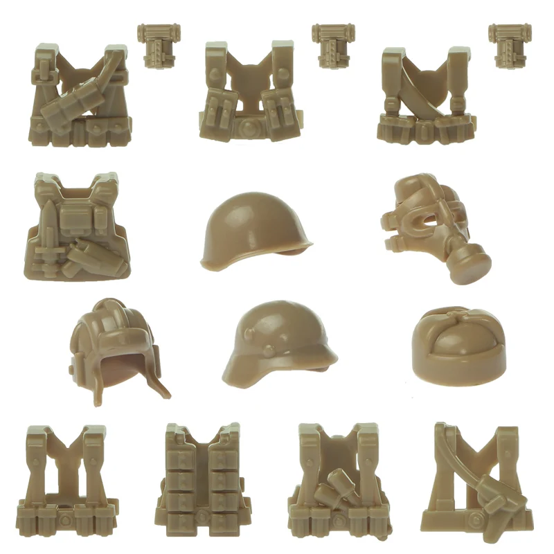 

10Pcs/lot PGPJ2033 World War II Armor Building Block Accessories Bricks Children Gift Toys