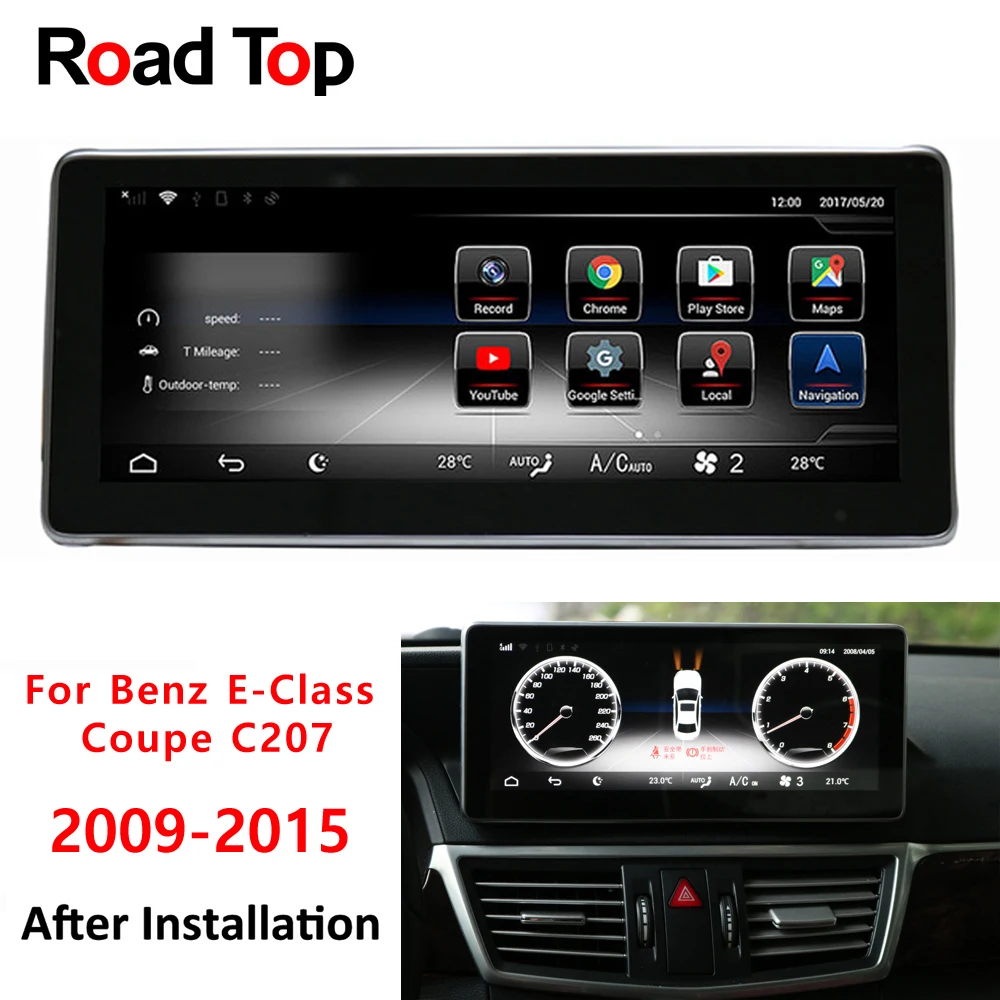 

10.25" Android 8.1 Car Radio Bluetooth GPS Navigation Head Unit Screen for Mercedes Benz 2009-2015 E300 E350 E400 E500 E200 E250