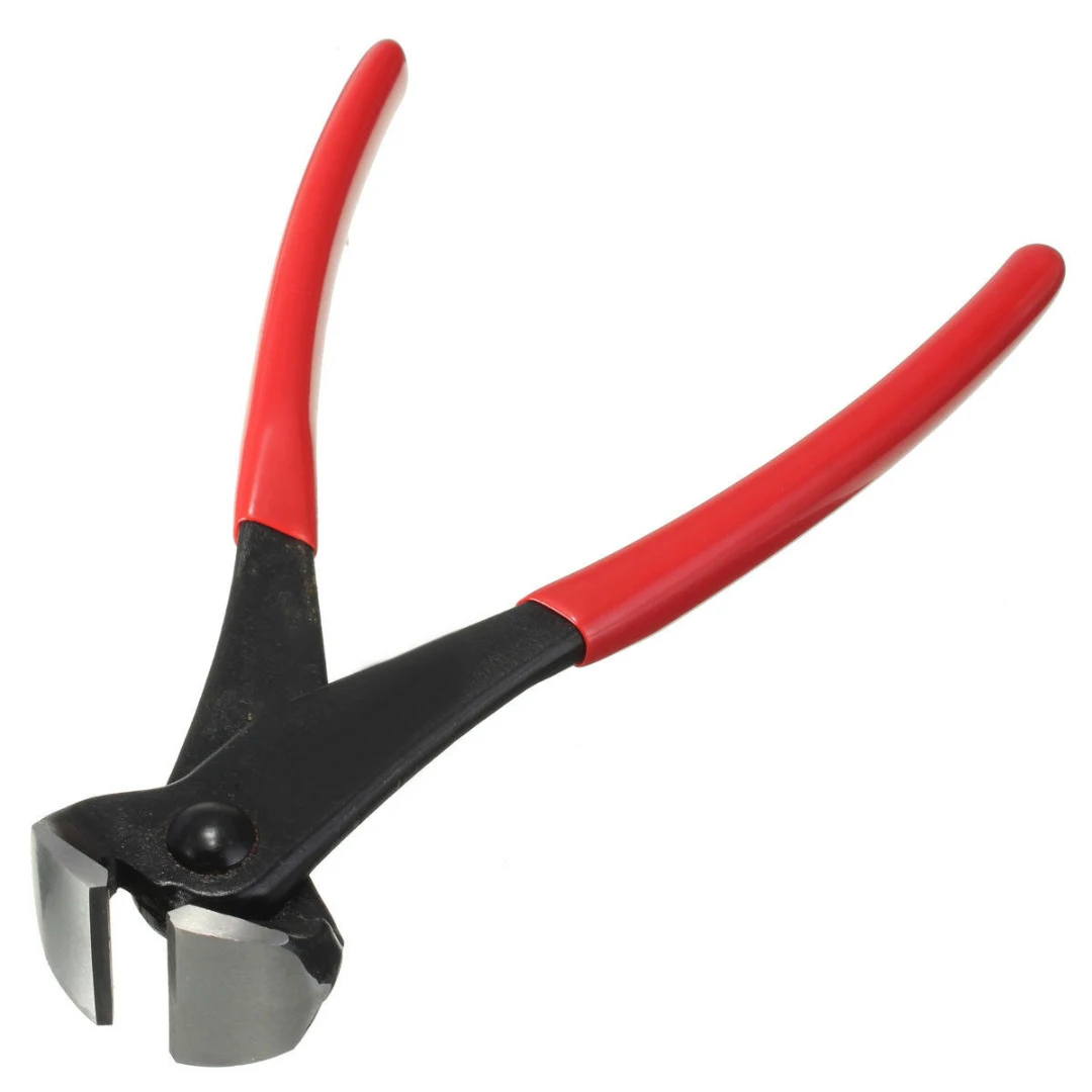 

1Pc 8" End Cutter Steel Fixers Pliers Wire Cable Cutting Nippers Tool Red Handle For Twisting & Cutting Binding Wires Mayitr