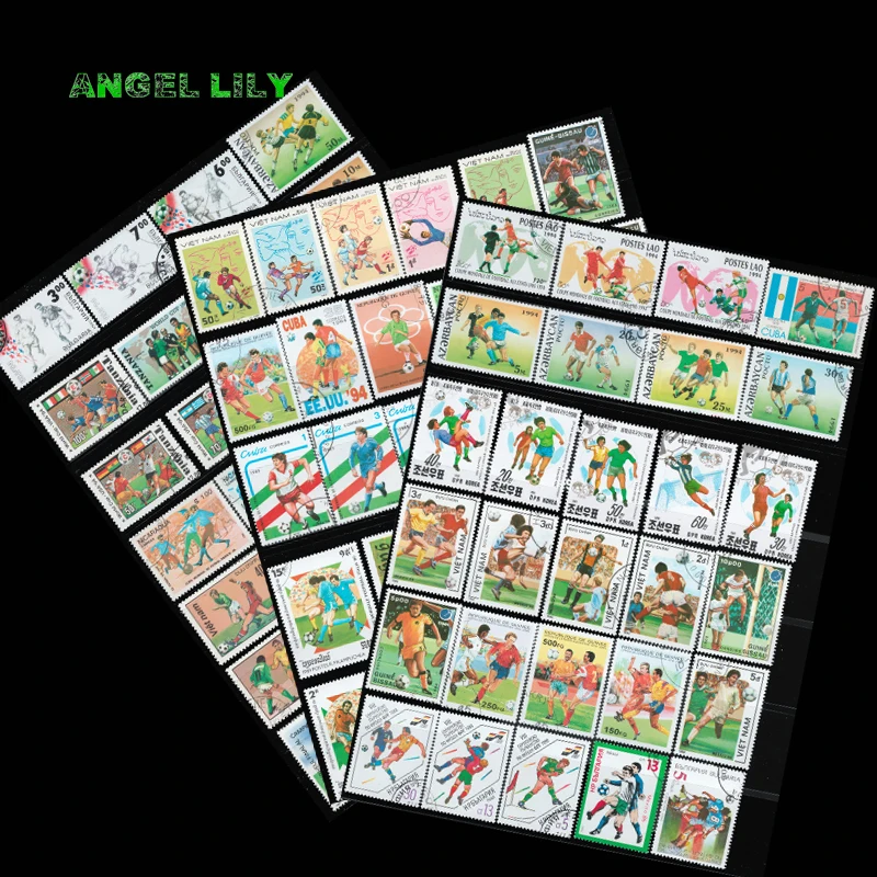 

50 PCS/ Lot All Different Topic Football Unused Postage Stamps With Post Mark For Collection