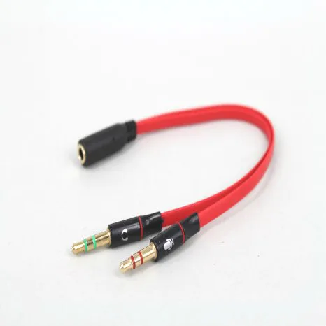 

3.5mm Female To 2 Male Audio Mic Y Splitter Cable Headphone Adapter Converter
