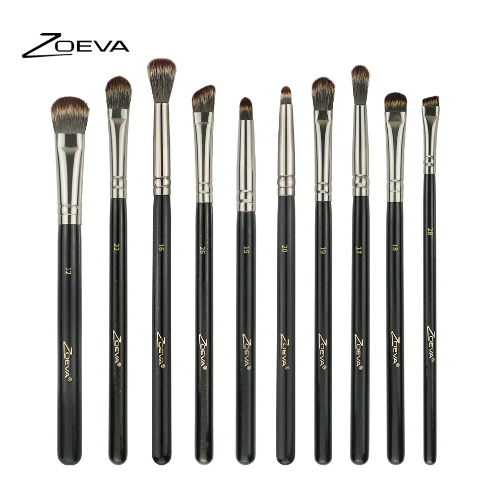 

Zoeva 10Pcs Makeup Eye Brushes Set Synthetic Hair Eyeshadow Brushes Blending Crease Kit for Smoky Eye Shadow Eyebrow Eyeliner