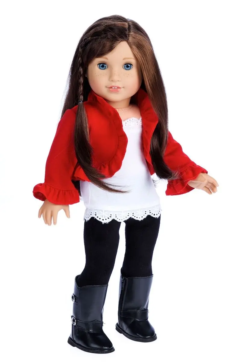 [AM0187], Uptown Girl, комплект из 3 предметов для куклы 1", куртка, топ на бретелях, подходит для 18-дюймовой американской куклы