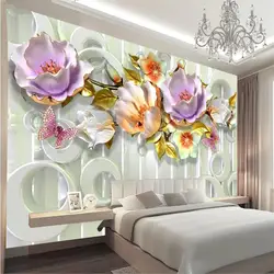 Beibehang заказ обои 3d papel де parede рельеф blossom богатый новый китайский пион стекло современный минималистский задний план