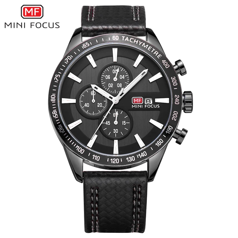MINIFOCUS Men's Watches Analog Quartz Watch Men Waterproof Sport Clock Mens Wristwatches Black Leather Strap Relogio Masculino MINIFOCUS Men's Watches Analog Quartz Watch Men Waterproof Sport Clock Mens Wristwatches Black Leather Strap Relogio Masculino