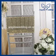 CH018B Дешевые Свадебные позолоченные блестящие золотистые блестки стул полоса