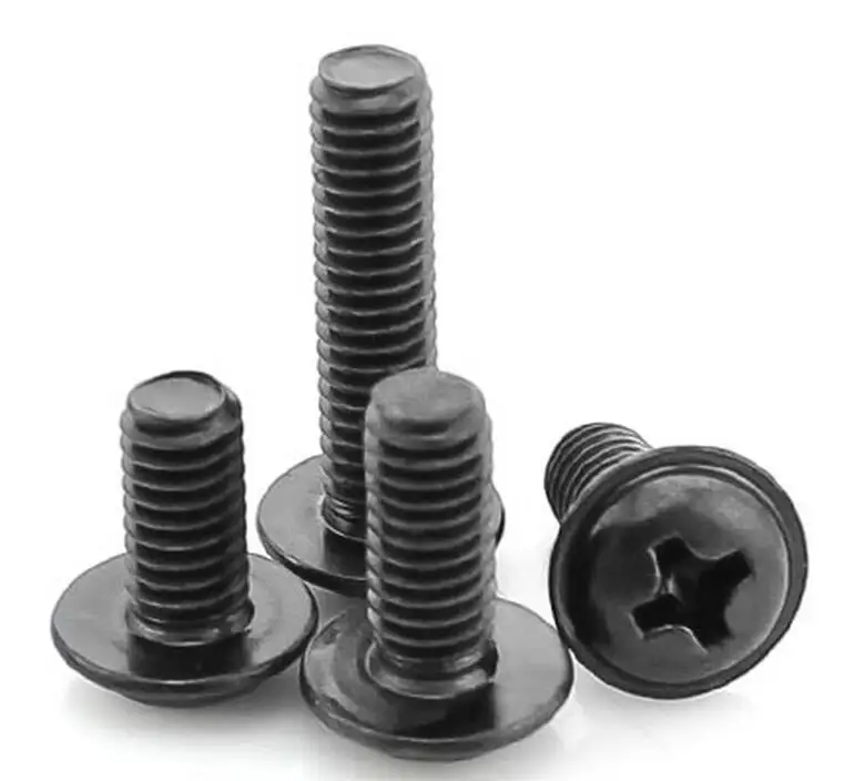 M2 M2.5 Phillips Round wisher head Black Screws Machine Screws and