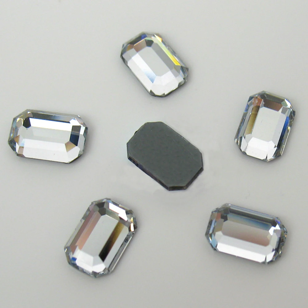 

Lead Free AAA 3x5mm, 4x6mm Rectangle Crystal Clear Flat Back Hotfix Rhinestones / Iron On Flat Back Crystals
