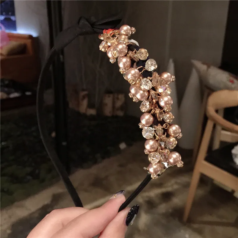 

Fashion Simple Shining twine Rhinestone Hair Hoop Headband Hairband for Women Girls Luxurious Hair Band Hair Accessories