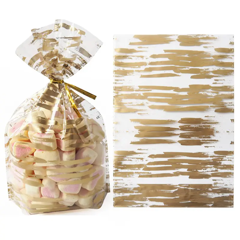  50Pcs Plume Plastic Bag Creative Cookie Candy Bags Wedding Birthday Favors Easter Birthday Party Sn - 32986585821