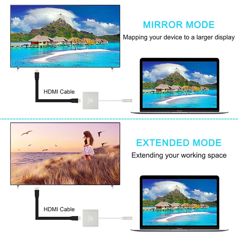 USB 3. 0 Type C к HDMI Hub адаптер 4K для Mac Air Pro Huawei Mate20 Samsung S9 переключатель Hub|USB-хабы| |