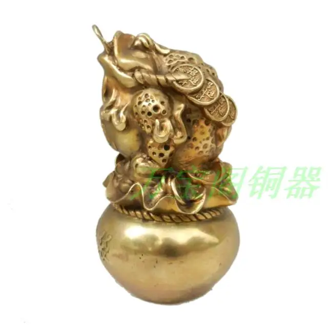 

Copper gold bags toad evil spirits lucky pig home decoration