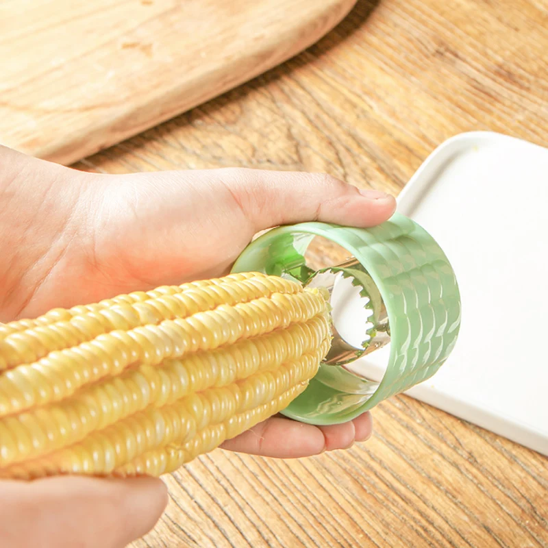 

Creative Home Gadgets Corn Stripper Cob Cutter Remove Kitchen Accessories Cooking Tools Stainless Steel + Abs Home Saving