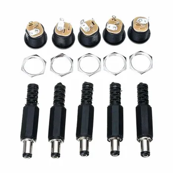 

20 pcs 12V 3A Plastic Male Plugs + Female Socket Panel Mount Jack DC Power Connector Electrical Supplies