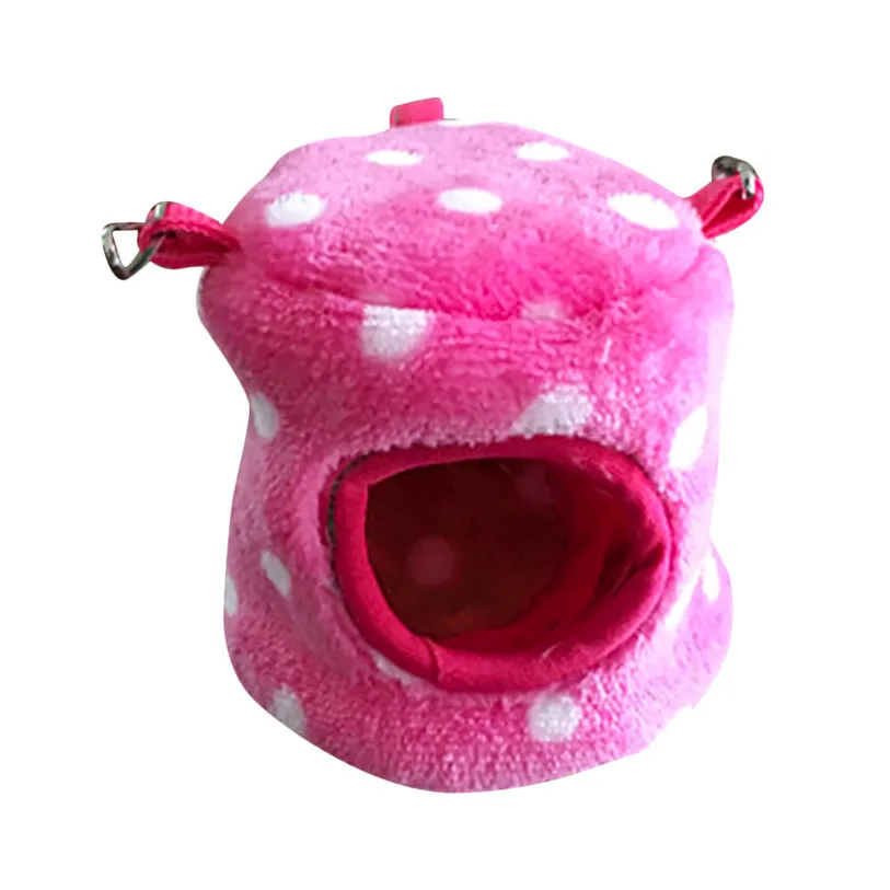 Winter Flannel Hanging Nest Bed For Hamster Ferret Guinea Small Animals Nest Cave Soft Sleep Mat Small Pet Supplies 40DC28 (2)