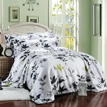 

Luxury Bohemian Print Silk Satin Bedding Sets Luxury 4pcs Leopard Duvet Cover Set Bedclothes Peacock Sheet Full/Queen/King Size