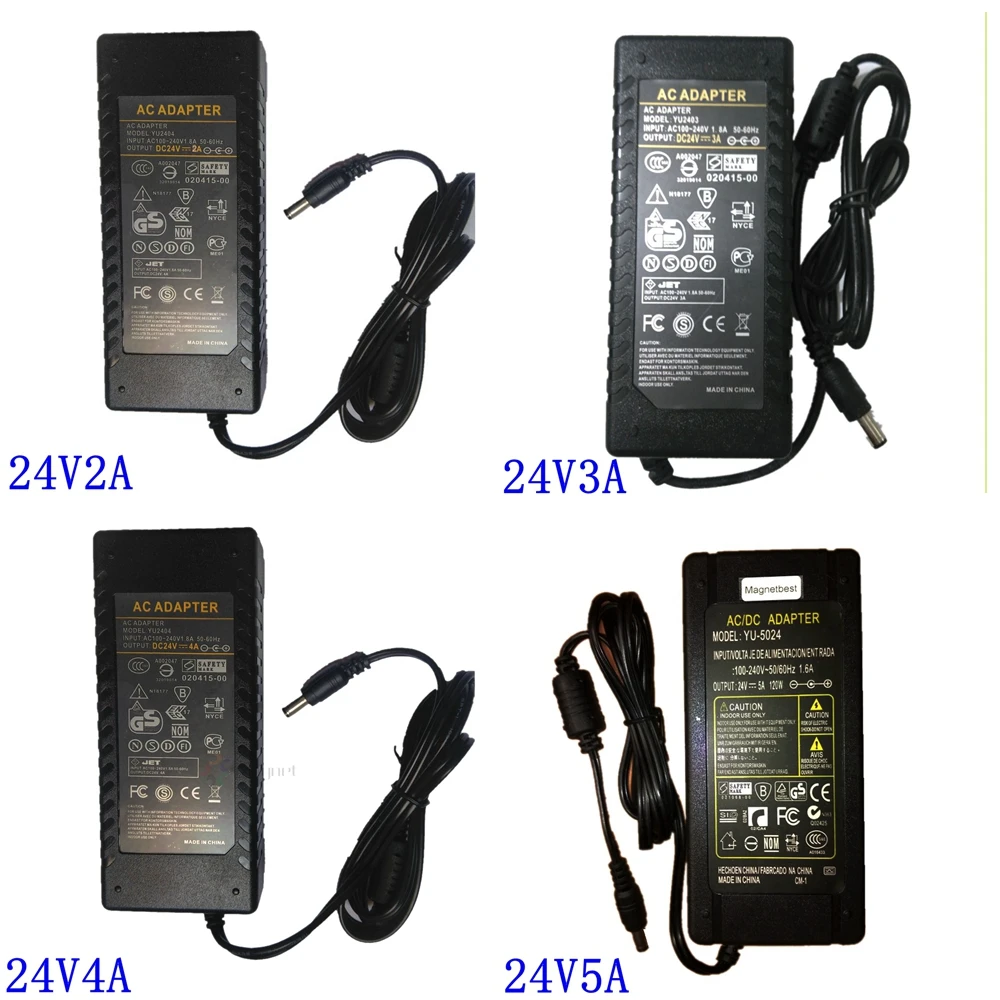 24v Ac Dc Adapter Charger 24v 2a 3a 4a 5a 24w 48w 72w 96w 120w Led Poe ...