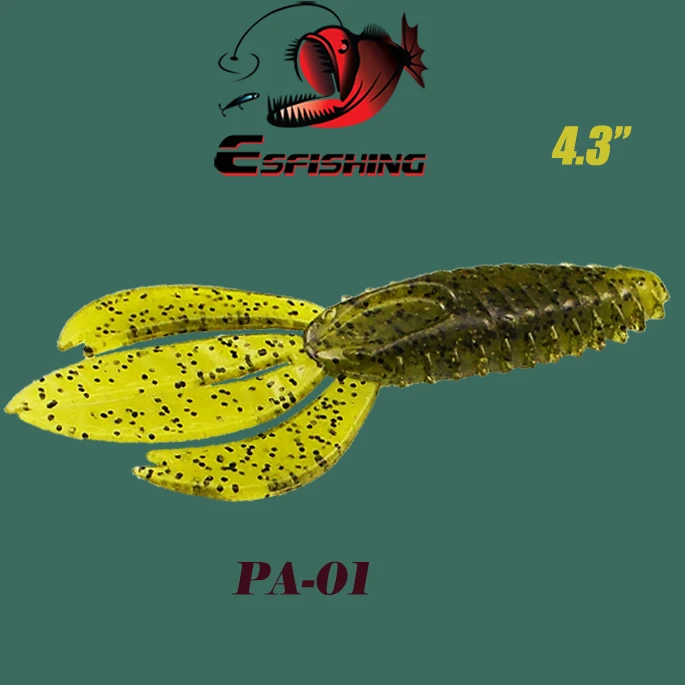 Esfishing, новинка, приманка для рыбалки, мягкая, 5 шт., 11 см/10,8 г,, Skeet Pit Boss, 4,3 дюймов, снасти, Тролли, силиконовая приманка, Спиннер, приманка - Цвет: PA01