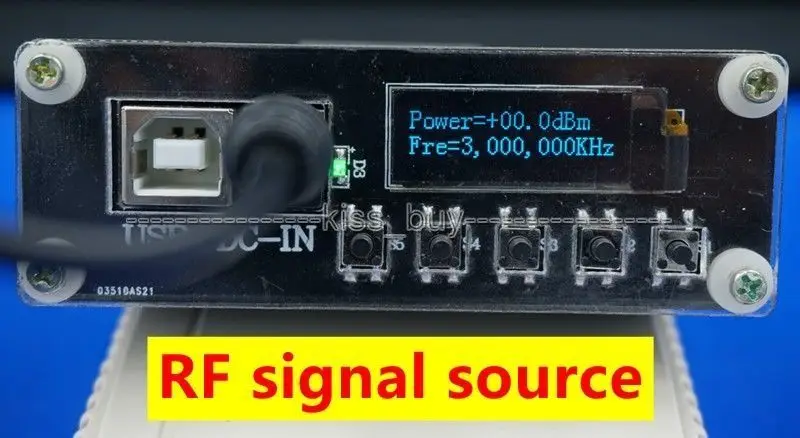 OLED цифровой дисплей ADF4351 35 МГц-4,4 ГГц генератор сигналов Частота RF источник сигнала+ dc 12 В мощность с usb портом