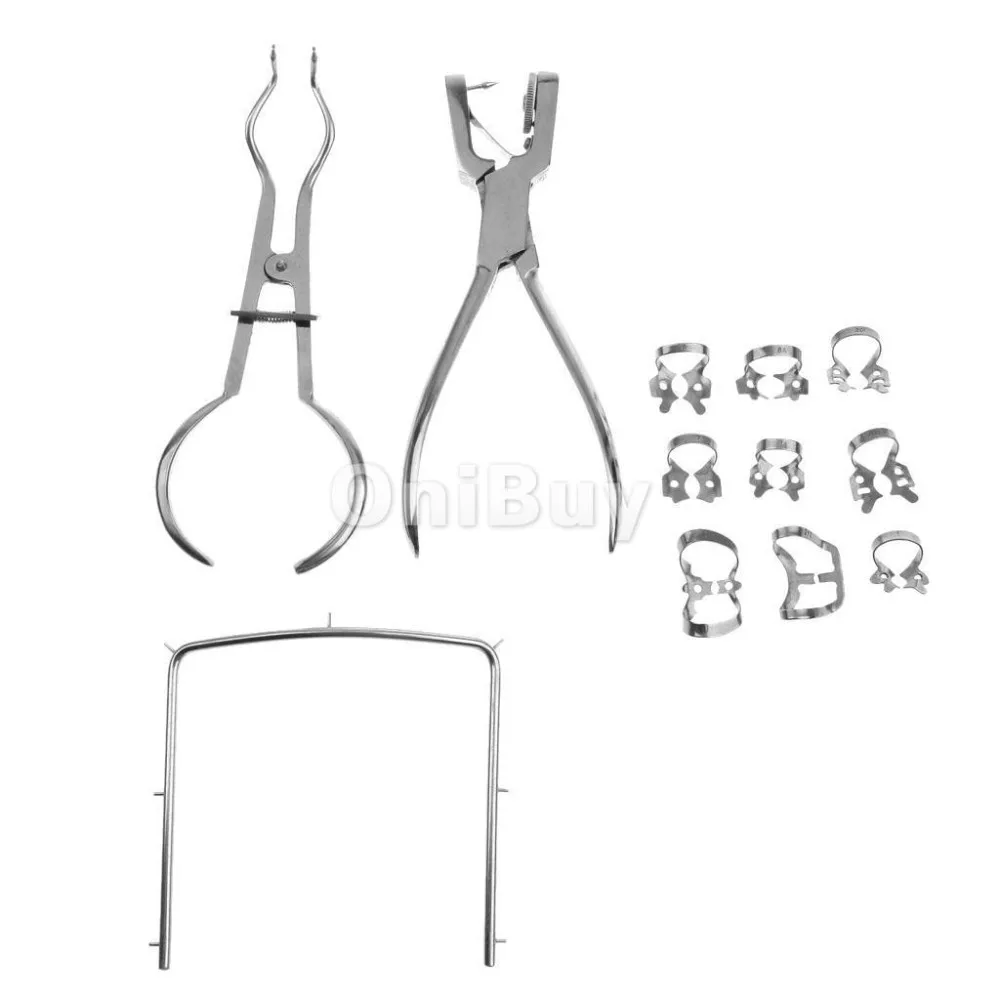 1set-12pcs-Stainless-Steel-Dental-Rubber-Dam-Kit-Dental-Surgical-Instruments