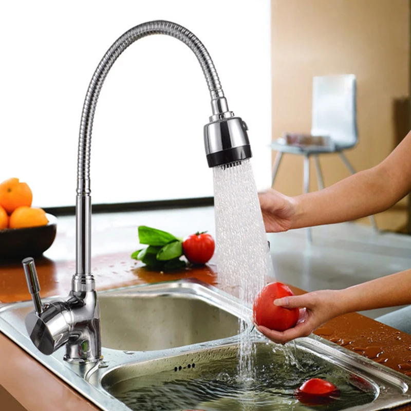 New Solid Brass Kitchen Mixer Cold and Hot Kitchen Tap Single Hole Water Tap Kitchen Faucet