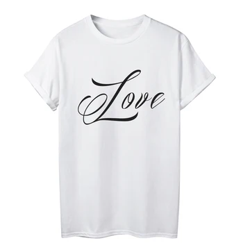 

ONSEME Love Special Letter Printed tshirt female T-shirt Friends t shirt tops Streetwear Korean Style Women tshirts Modis Q-65