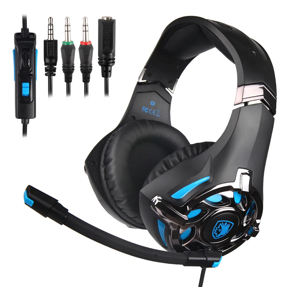 Fone de Ouvido 3.5mm para Xbox Sades Gaming Headset - Ps4 pc Portátil Ipad Computador Telefone Móvel Sa822 um 1 Eletrônicos
