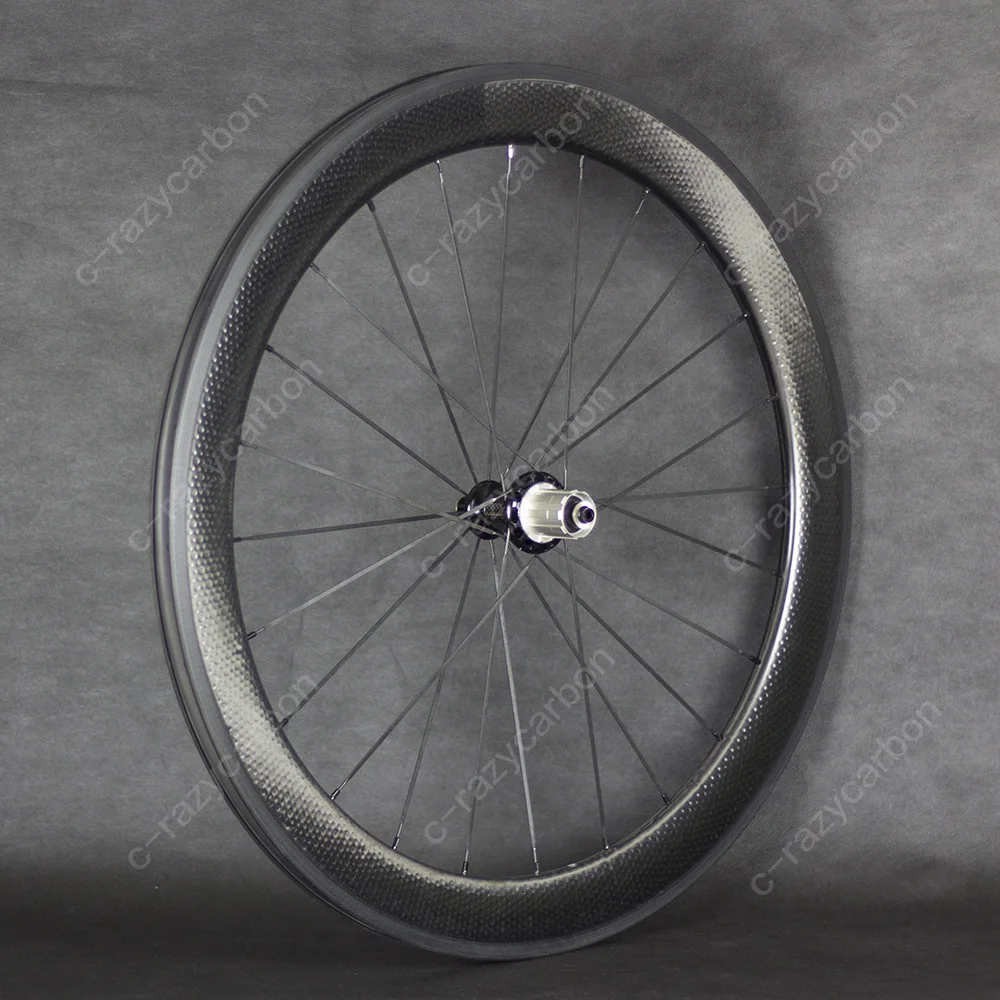 Excellent 45/50/58/80mm Dimple Carbon Wheels Clincher/Tubular 700c Road Bike Aero Wheels 4