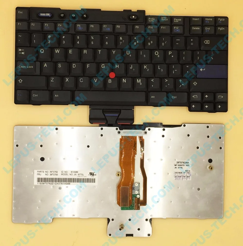 

Original US Keyboard for LENOVO IBM T40 T41 T42 T42P R50 R50E R51E R51 R52 keyboard 3 screws