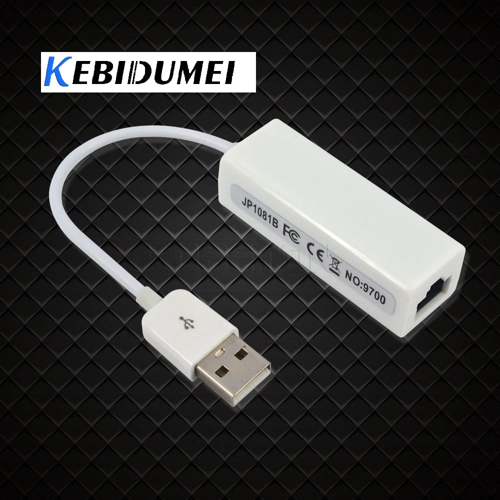 

kebidumei USB 2.0 to RJ45 USB2.0 to Ethernet Network LAN Adapter Card 10/100 Adapter for PC Laptop windows7 LAN adapter