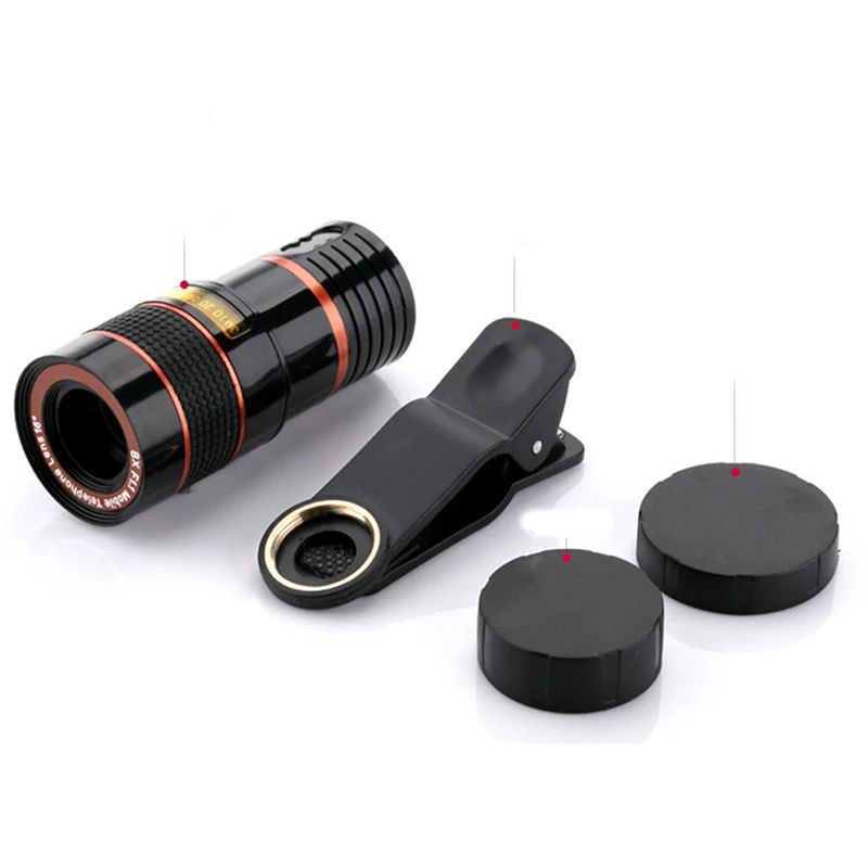Клип-на 8x оптический зум телескопический объектив для мобильного телефона HD телескоп объектив камеры для универсального мобильного телефона для iphone