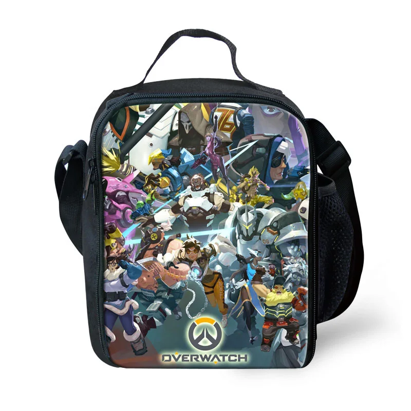 THINK Kids Термосумка для пищи Офисные Сумки Overwatch Priting для студентов школы Ланчбокс охладитель сумка Семья выходные мешок для пикника - Цвет: 005