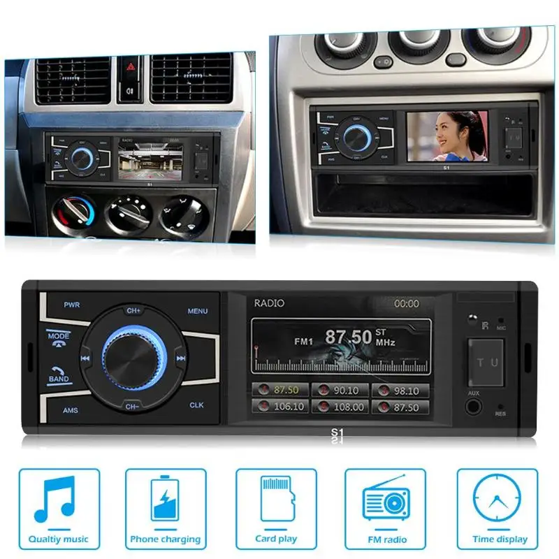 S1 3,2 дюймовый экран Bluetooth автомобильное fm-радио стерео головное устройство автомобильное радио заднего вида MP5 плеер USB AUX-in Автомобильная электроника Аксессуары