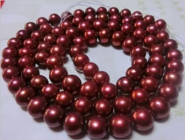 

natural 10-11mm south sea chocolate pearl necklace 18inch