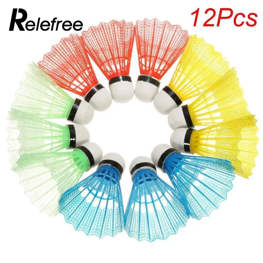 Relefree 12 قطعة المحمولة الملونة الريشة كرات الكرات الرياضة المنتجات التدريب قطار في الهواء الطلق Relefree 12 قطعة المحمولة الملونة الريشة كرات الكرات الرياضة المنتجات التدريب قطار في الهواء الطلق