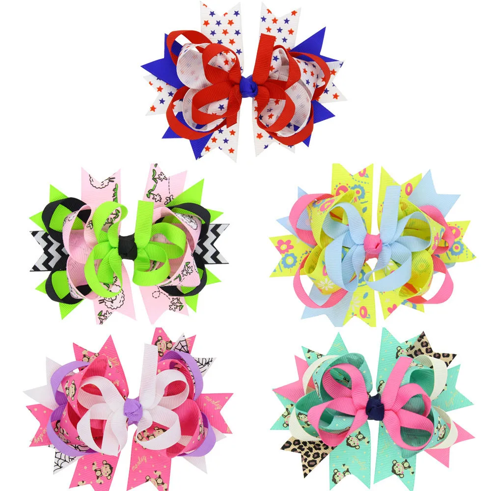 

Baby Girls Bowknot Hairpin Headdress boutique Flowers children headwear hair clip Toddler Infant hairband baby hair accessories