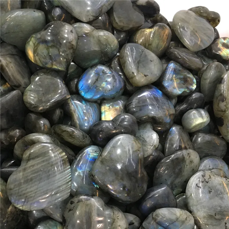 10 шт. натуральные камни и минералы, лабрадорит сердце рейки целебные кристаллы в форме драгоценных камней как свадебные подарки для гостей