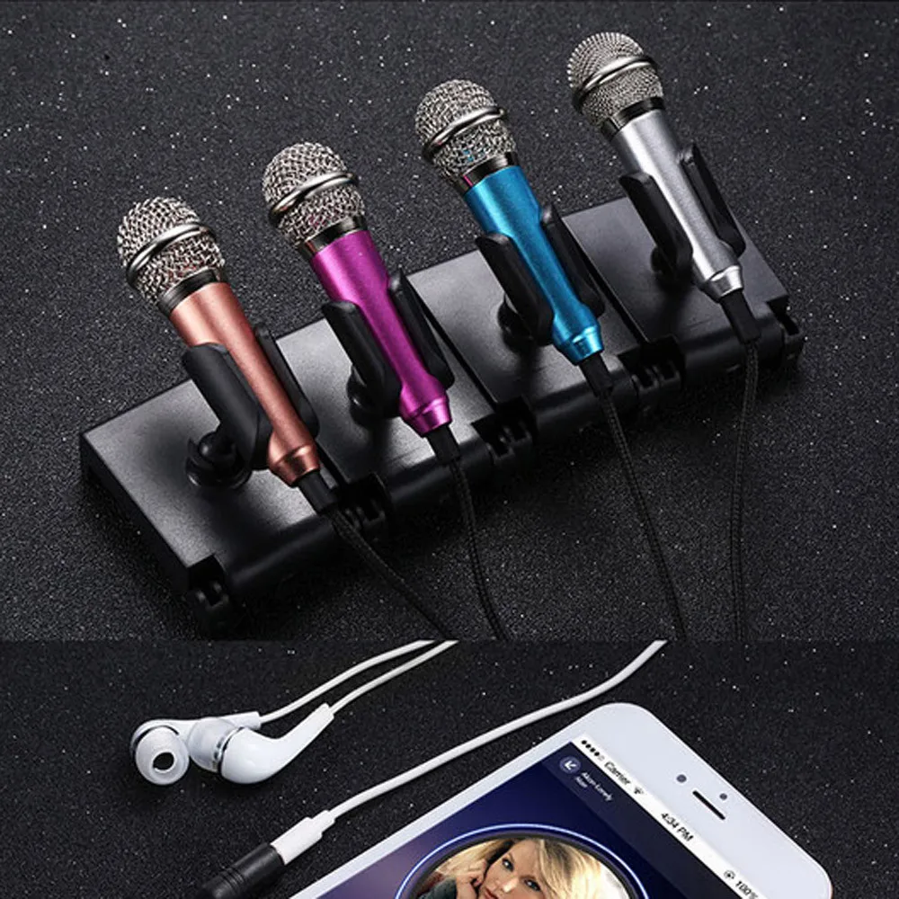 

Mini Karaoke Condenser Microphone Stand Holder For Phone Computer Mini PhoneMic for recording, UC, YY, chat, other web chat,