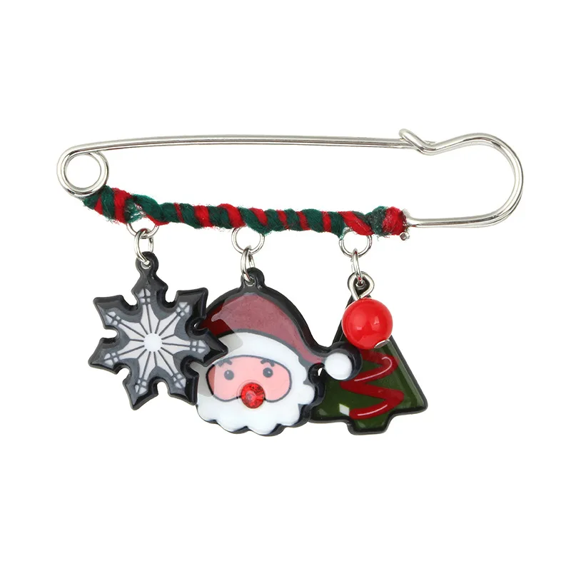 Retail Christmas Jewelry Santa Claus Boots Christmas Tree Combination Brooch XZ001 Dropshiping