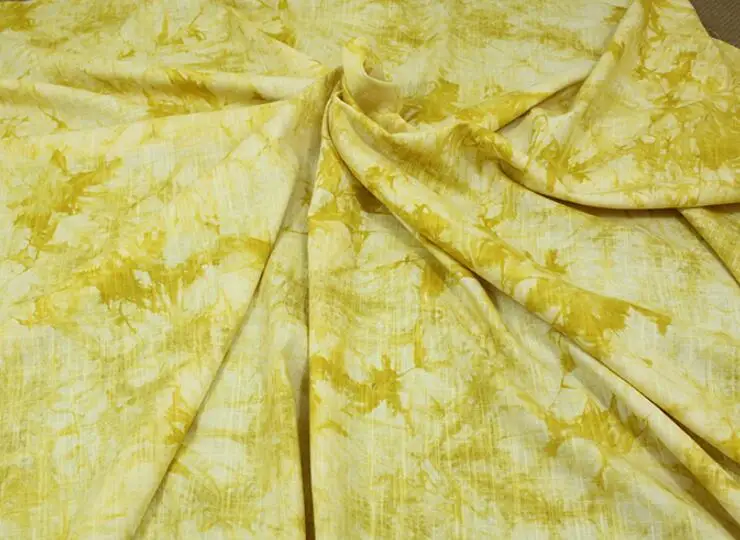 Хлопок Лен галстук краситель ткани пальто ткань Женское пальто платье материал - Цвет: 6